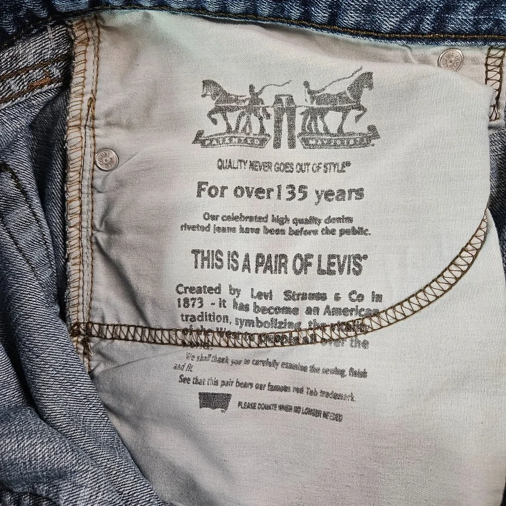 Levi's 514 Jeans Men 38 x30 Zip Fly‎ Medium Wash Blue Denim